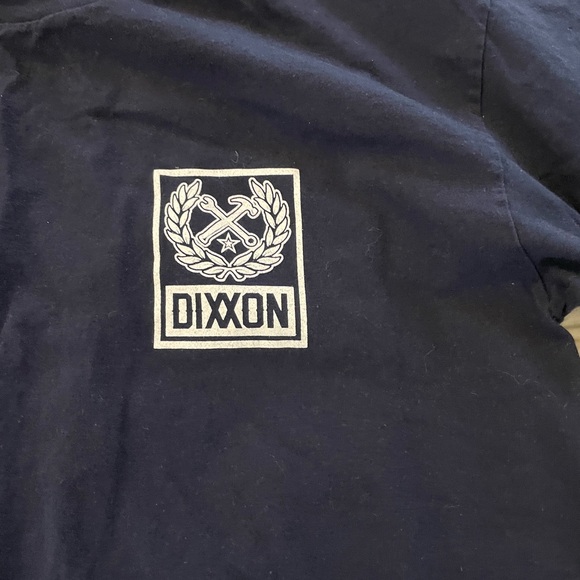 DIXXON Crossed Hammer & Wrench Graphic Logo Tee in Navy & White Size M - Picture 3 of 5